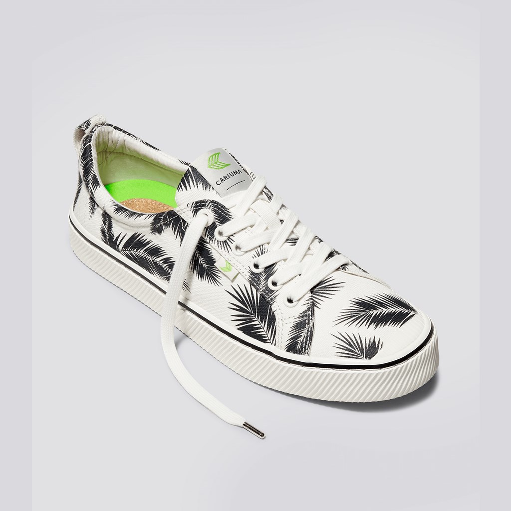 OCA LOW Cariuma Low Top Tela Vegan Off-White Palm Trees Femme | AKH-1978872